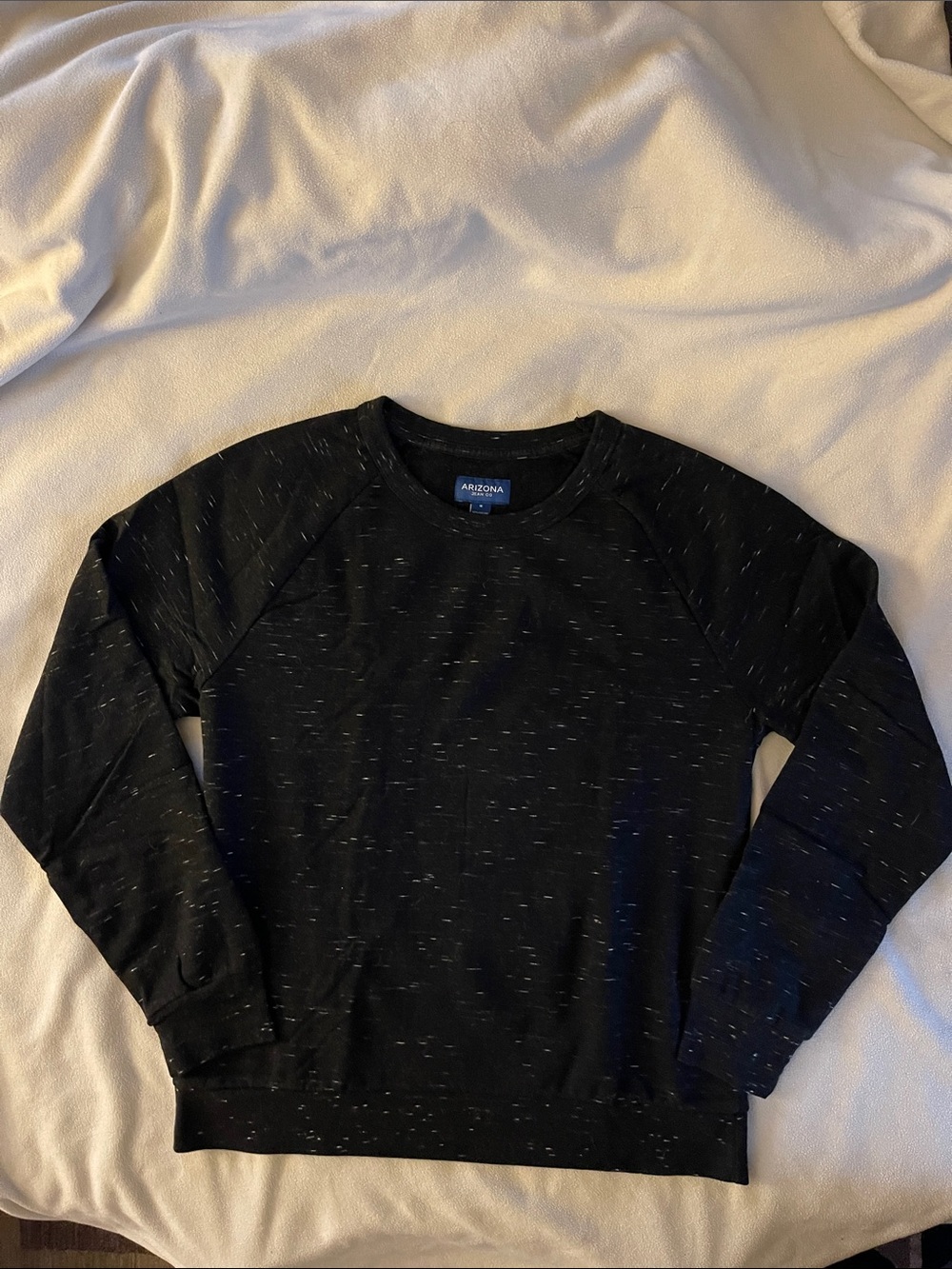 Arizona Jean Company Black Speckled Crewneck Sweatshirt